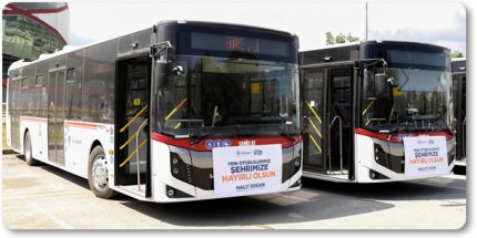 Samsun Büyükşehir Belediyesi Bünyesine Yeni 15 Otobüs 